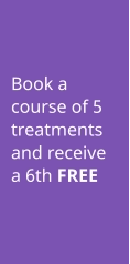 Book a course of 5 treatments and receive a 6th FREE